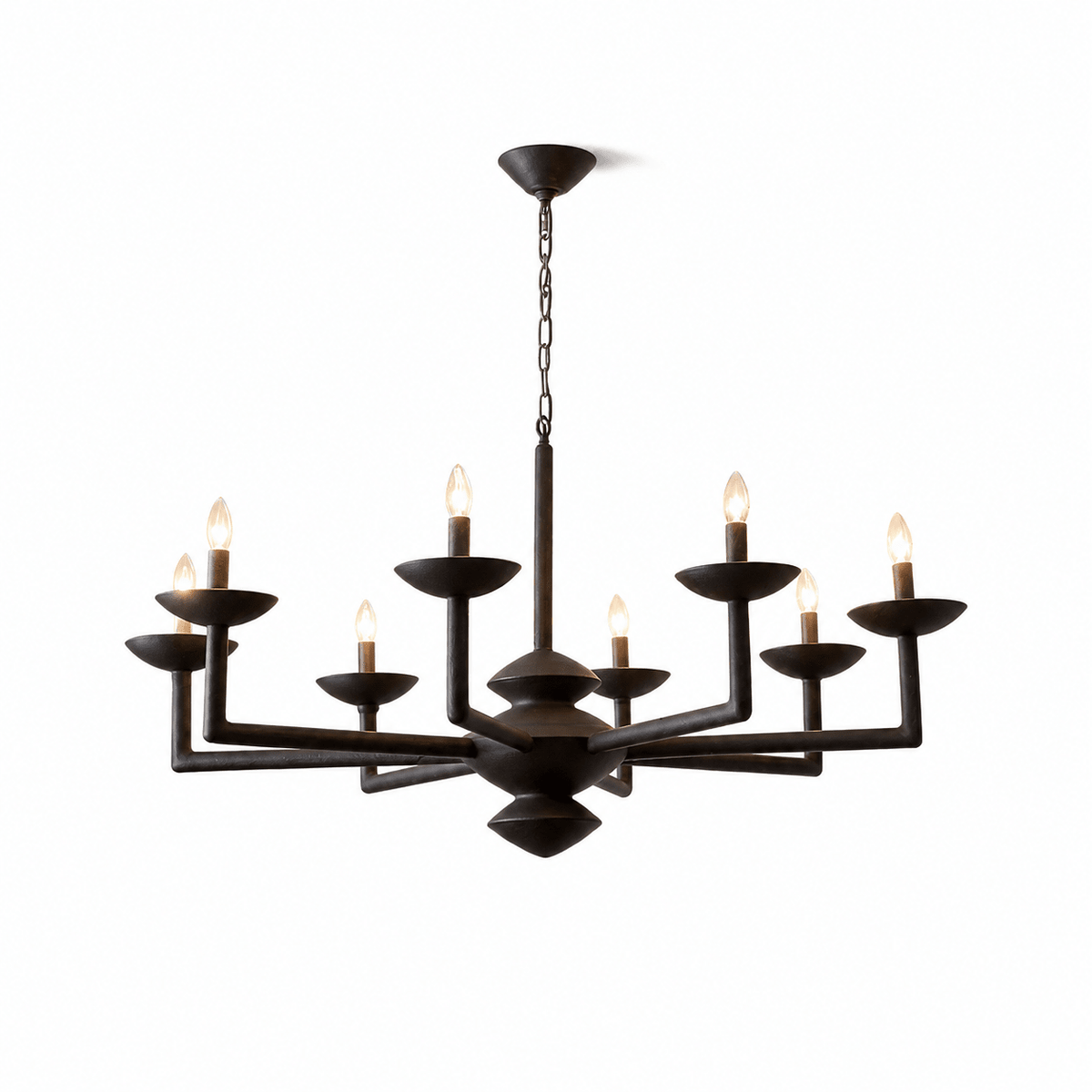Sculptural Plaster Candelabra Chandelier