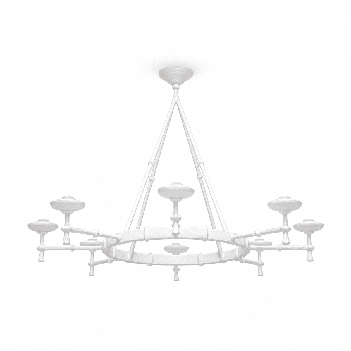 Sculptural Plaster Chalice Chandelier