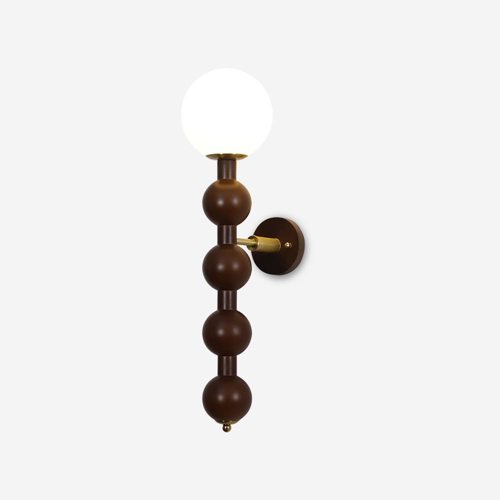 Wall Lamp Gourd in Wood and Glass Modern Style - Neutral Decor