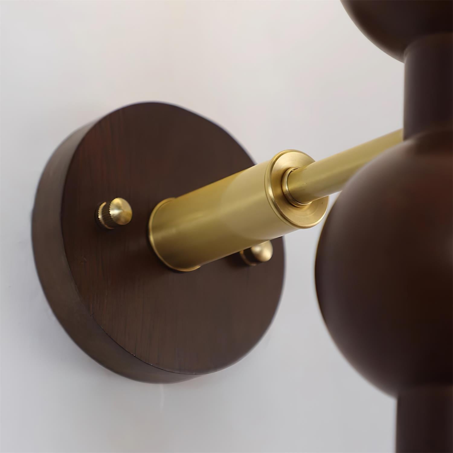 Wall Lamp Gourd in Wood and Glass Modern Style - Neutral Decor
