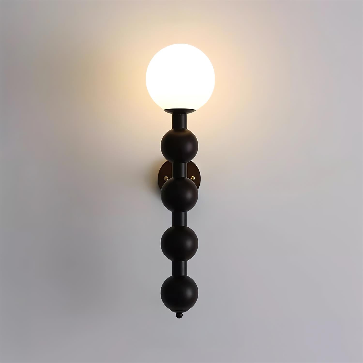 Wall Lamp Gourd in Wood and Glass Modern Style - Neutral Decor
