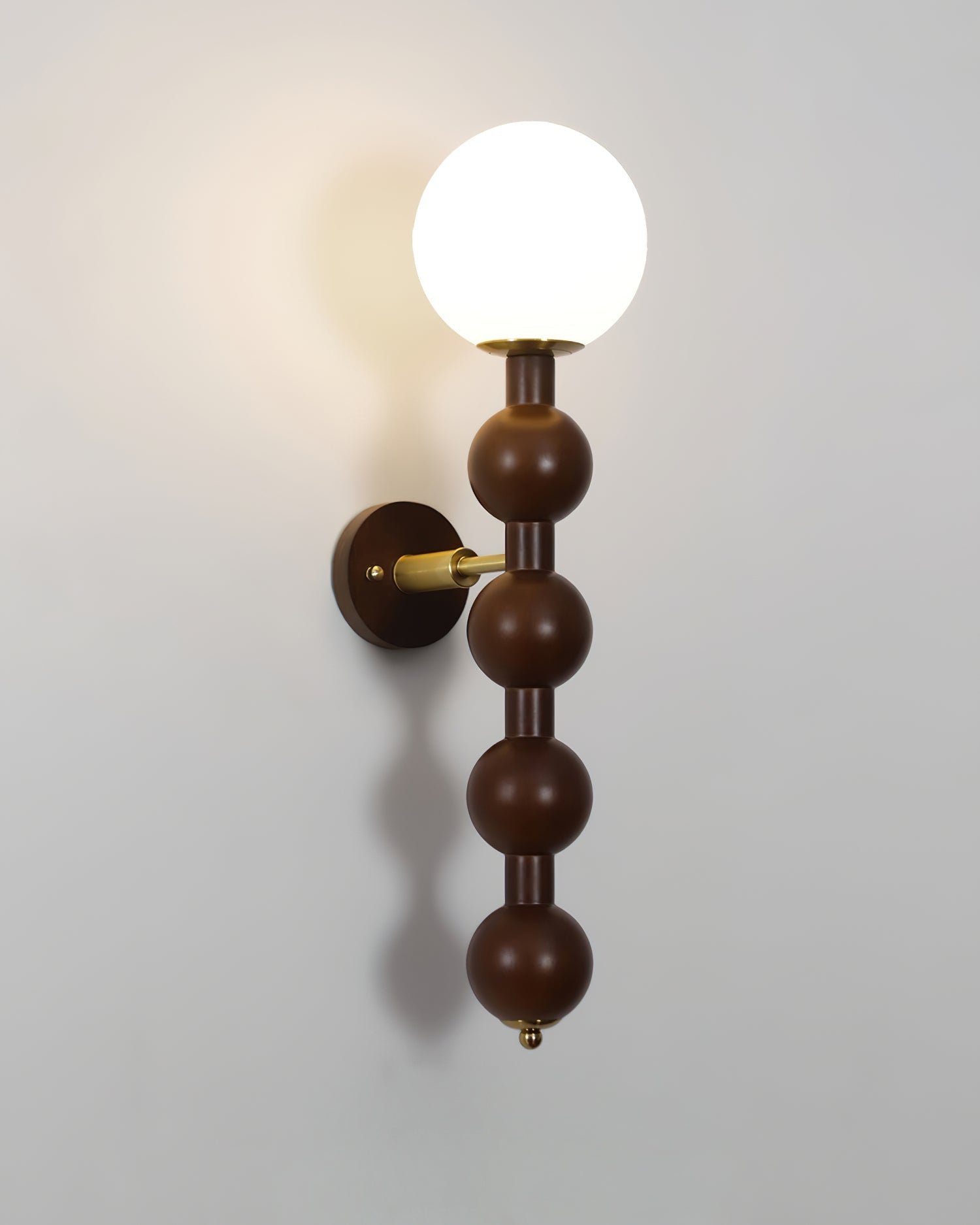 Wall Lamp Gourd in Wood and Glass Modern Style - Neutral Decor