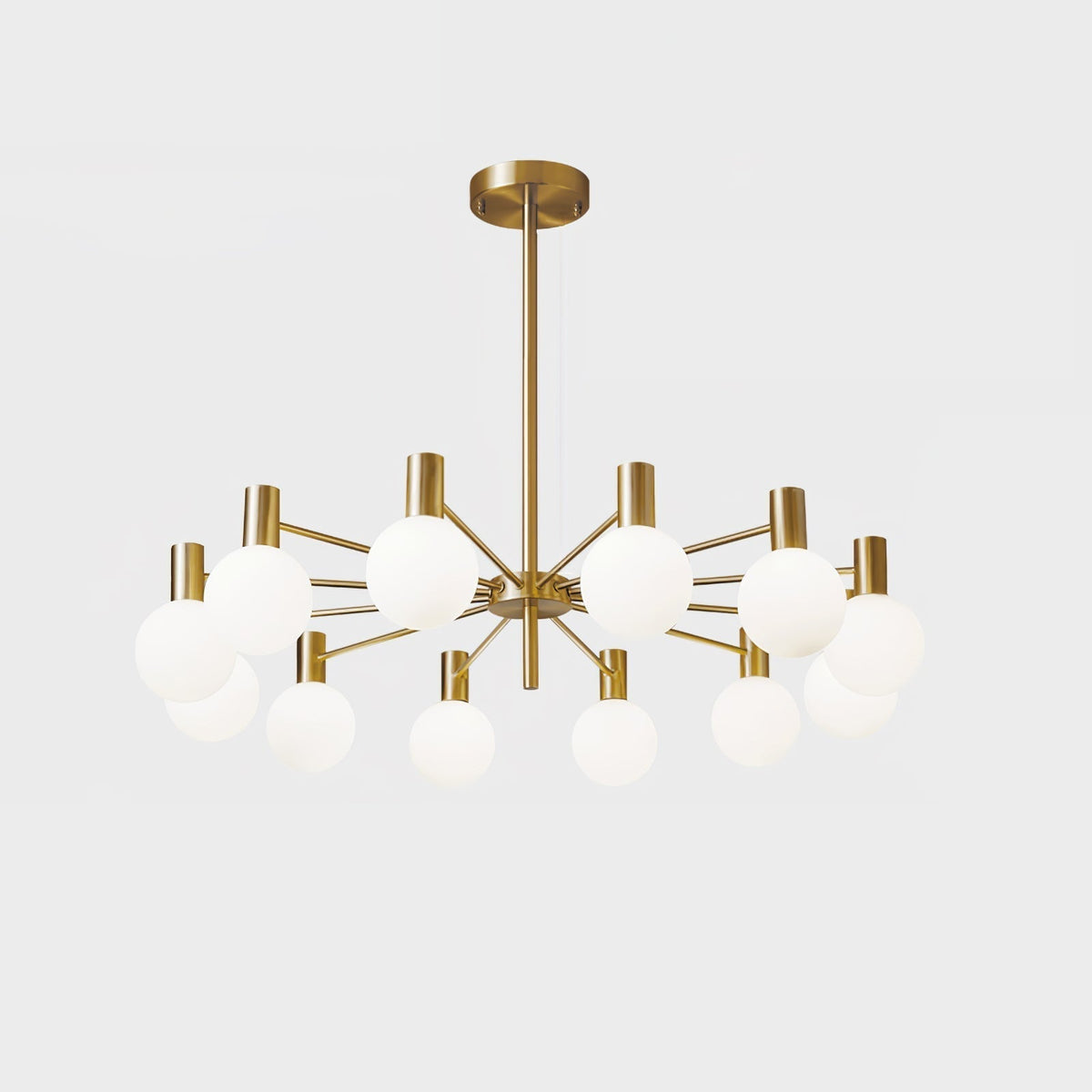 Veloiel Chandelier Globe Glass Gold Frame Modern