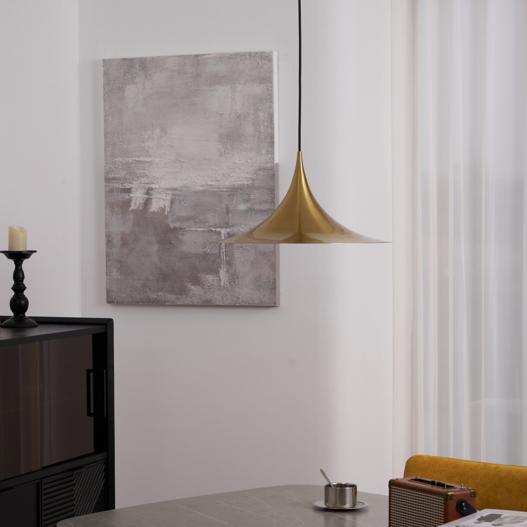 Valerira Steel Sculptural Pendant Light
