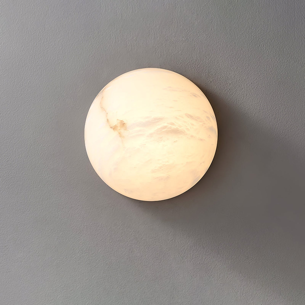 Elvar Semicircular Minimalist Alabaster Ceiling Light