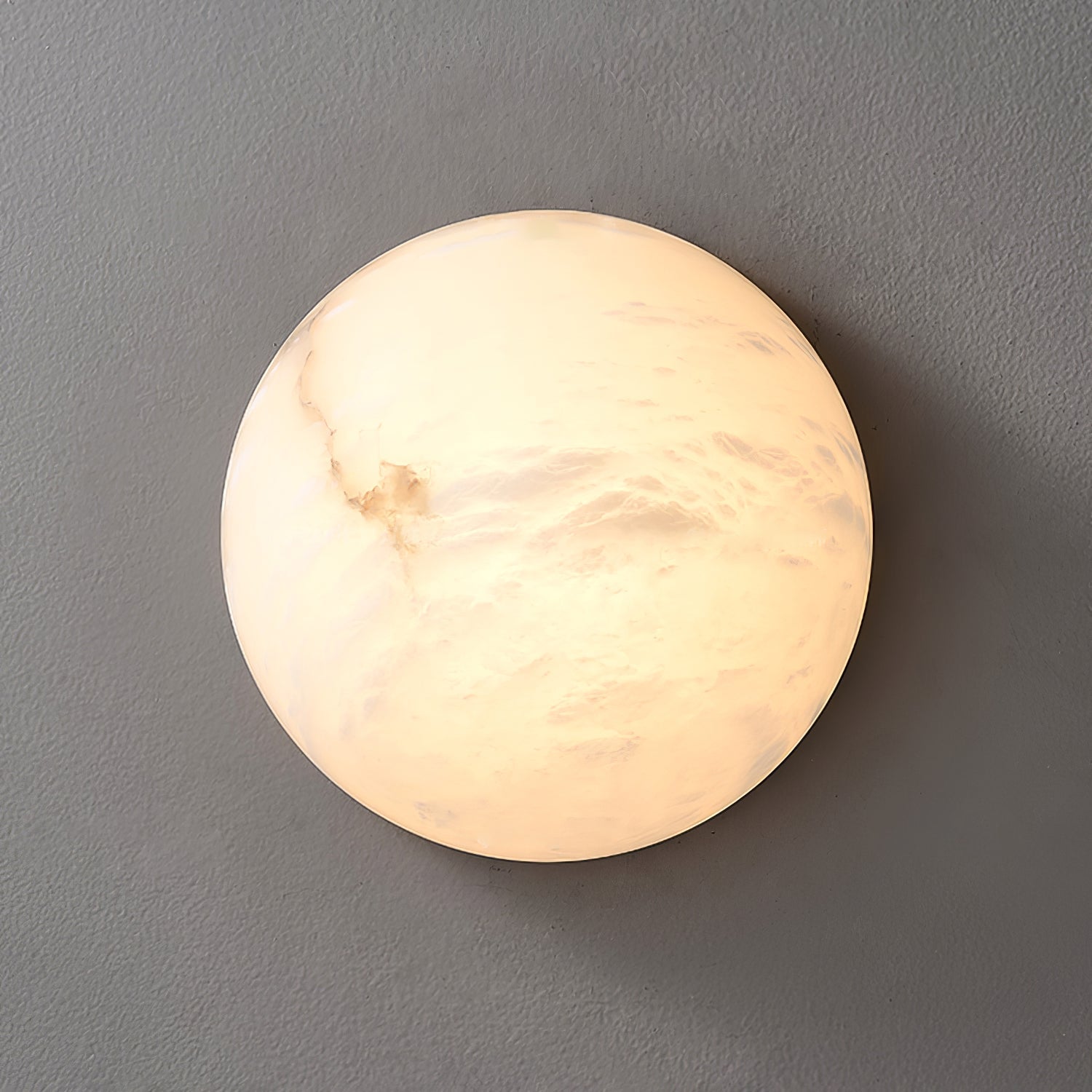 Elvar Semicircular Minimalist Alabaster Ceiling Light