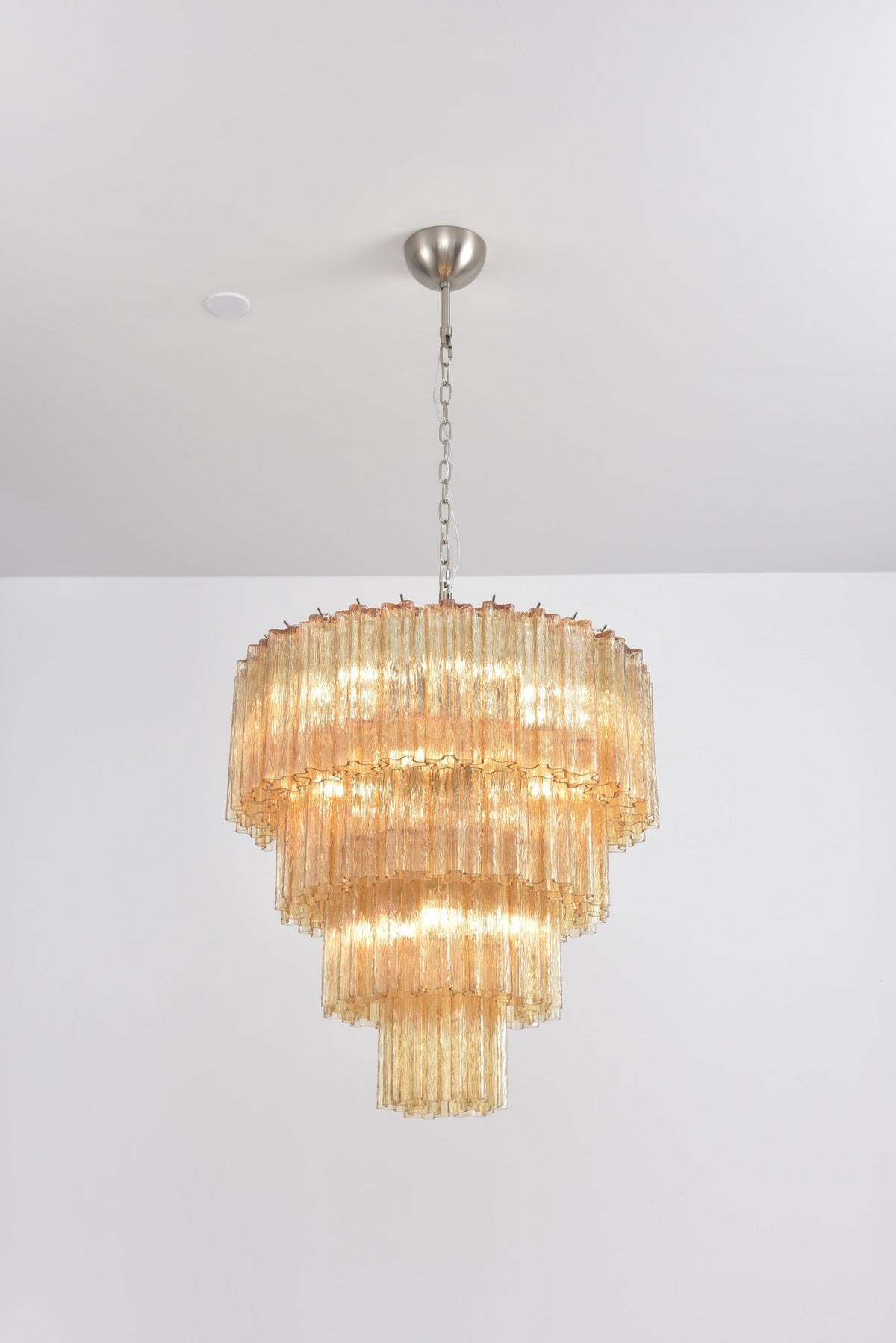 Velanora Chandelier Cascade Layered Glass Elegant Vintage