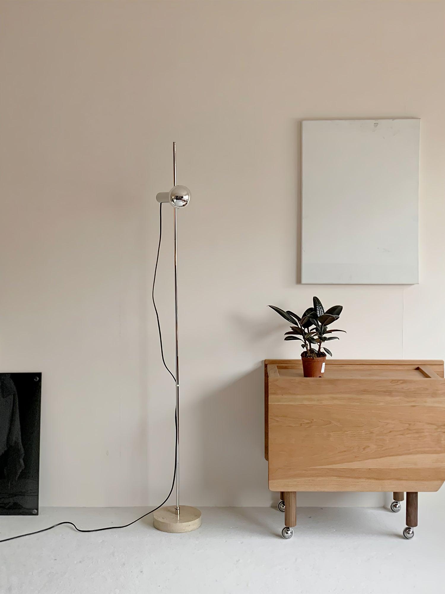 Orbital Industrial Marble Floor Lamp