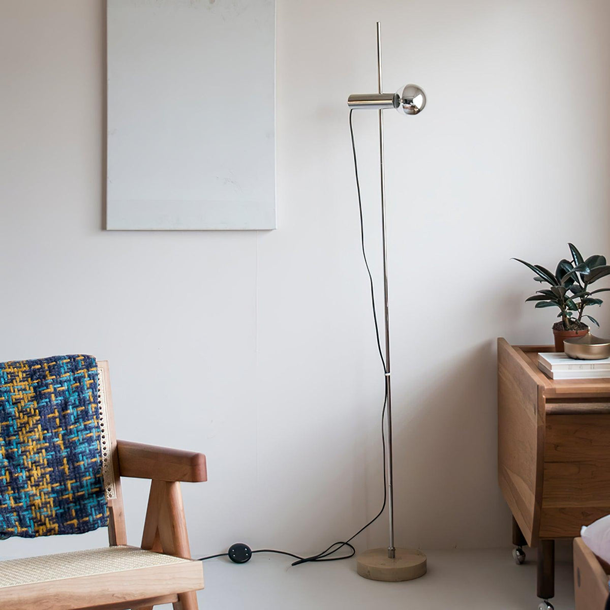 Orbital Industrial Marble Floor Lamp
