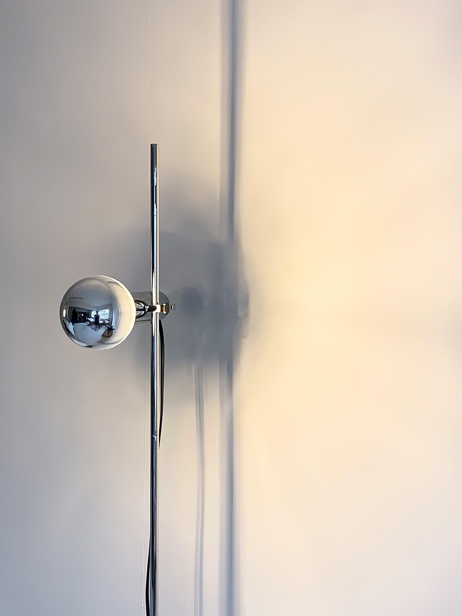Orbital Industrial Marble Floor Lamp