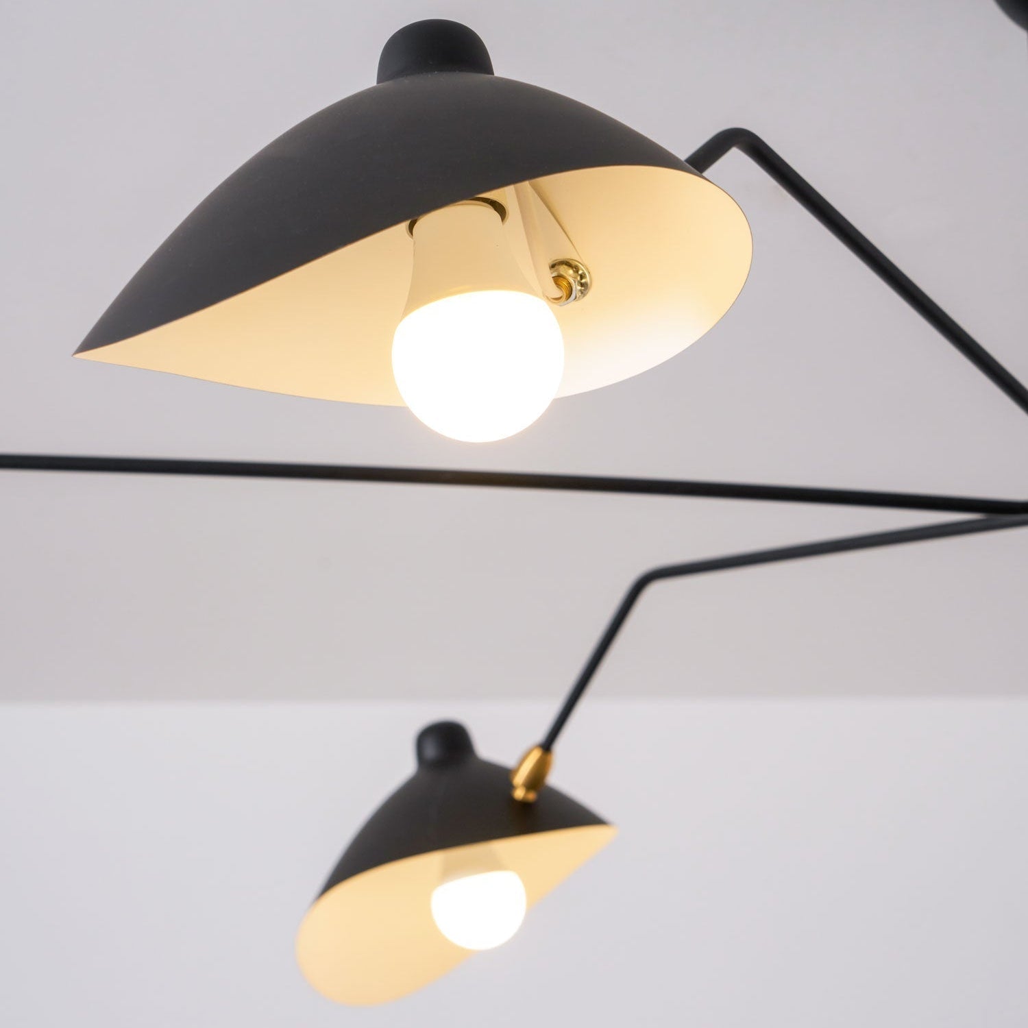 Wesley Minimalist Metal Ceiling Light Three Arm