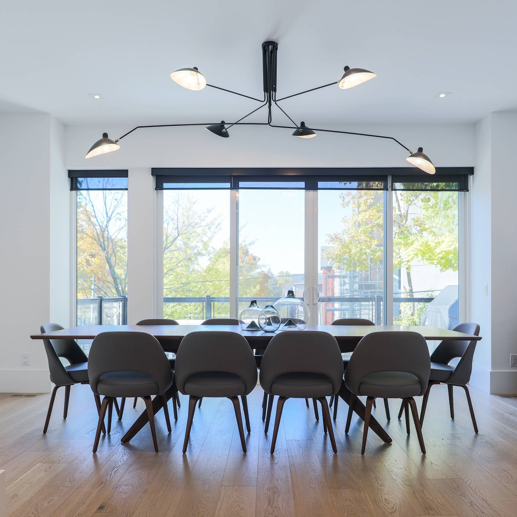 Wesley Minimalist Metal Ceiling Light Three Arm