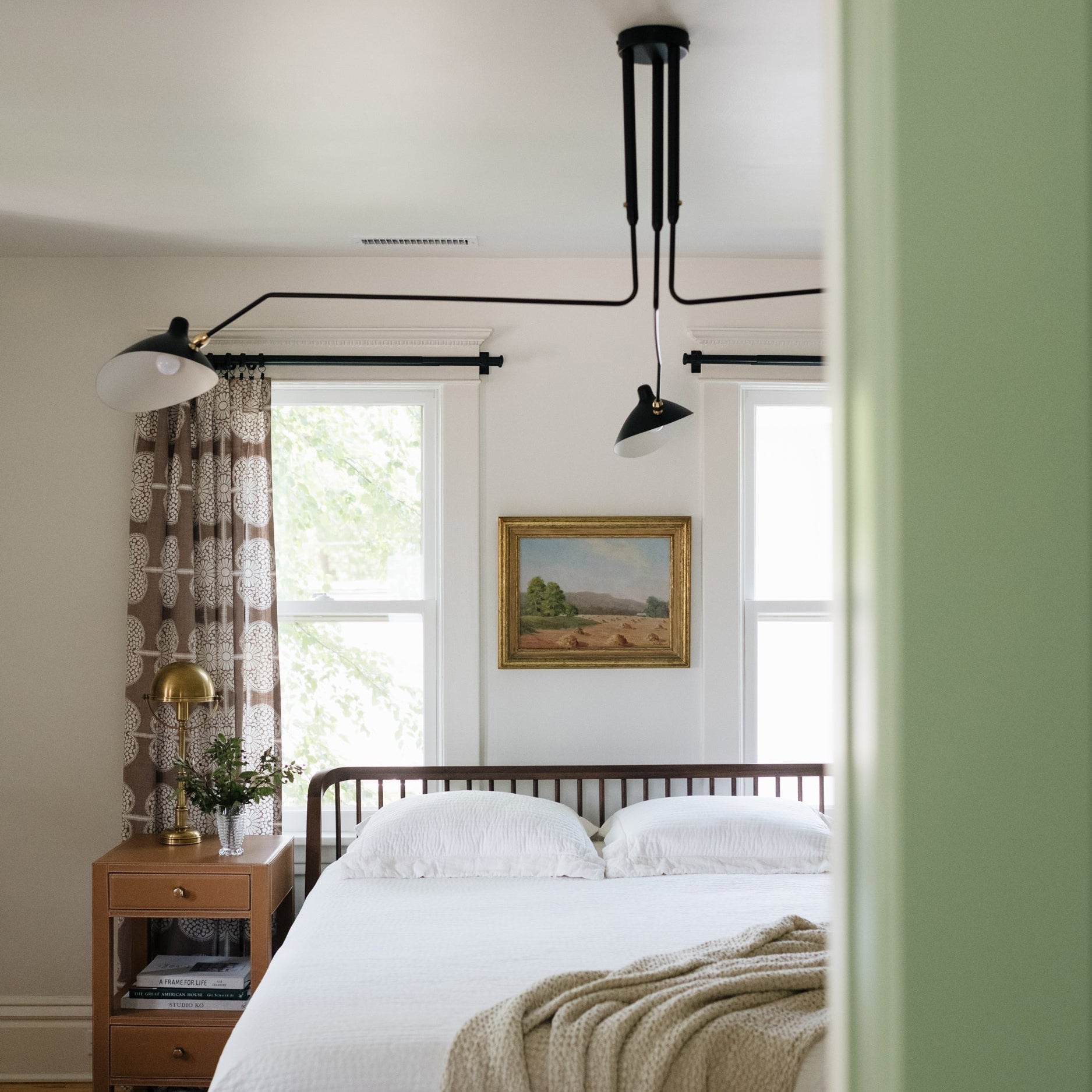 Wesley Minimalist Metal Ceiling Light Three Arm