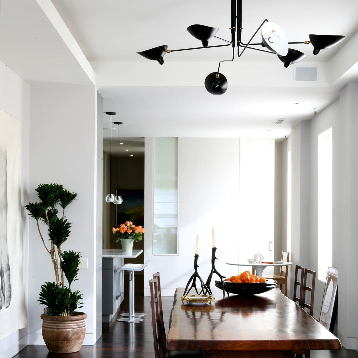 Wesley Minimalist Metal Ceiling Light Three Arm