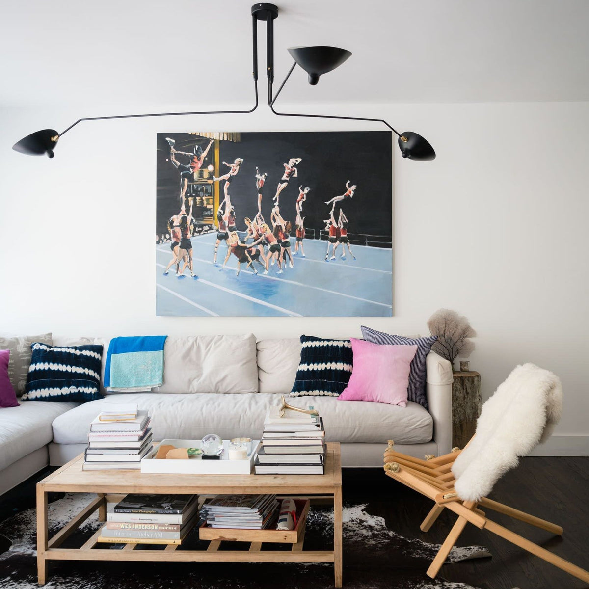 Wesley Minimalist Metal Ceiling Light Three Arm