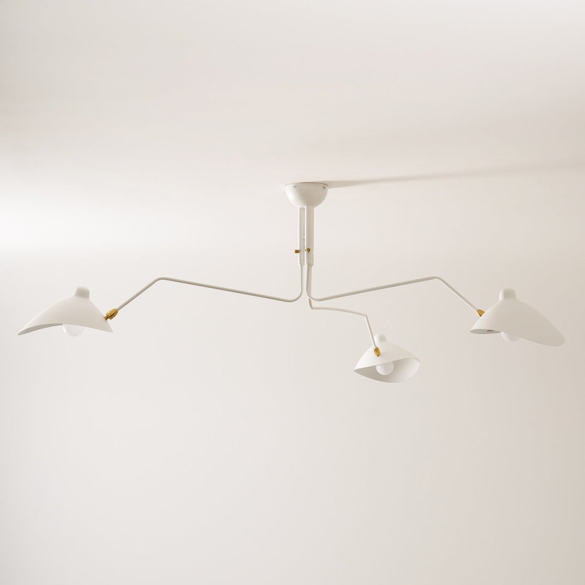 Wesley Minimalist Metal Ceiling Light Three Arm