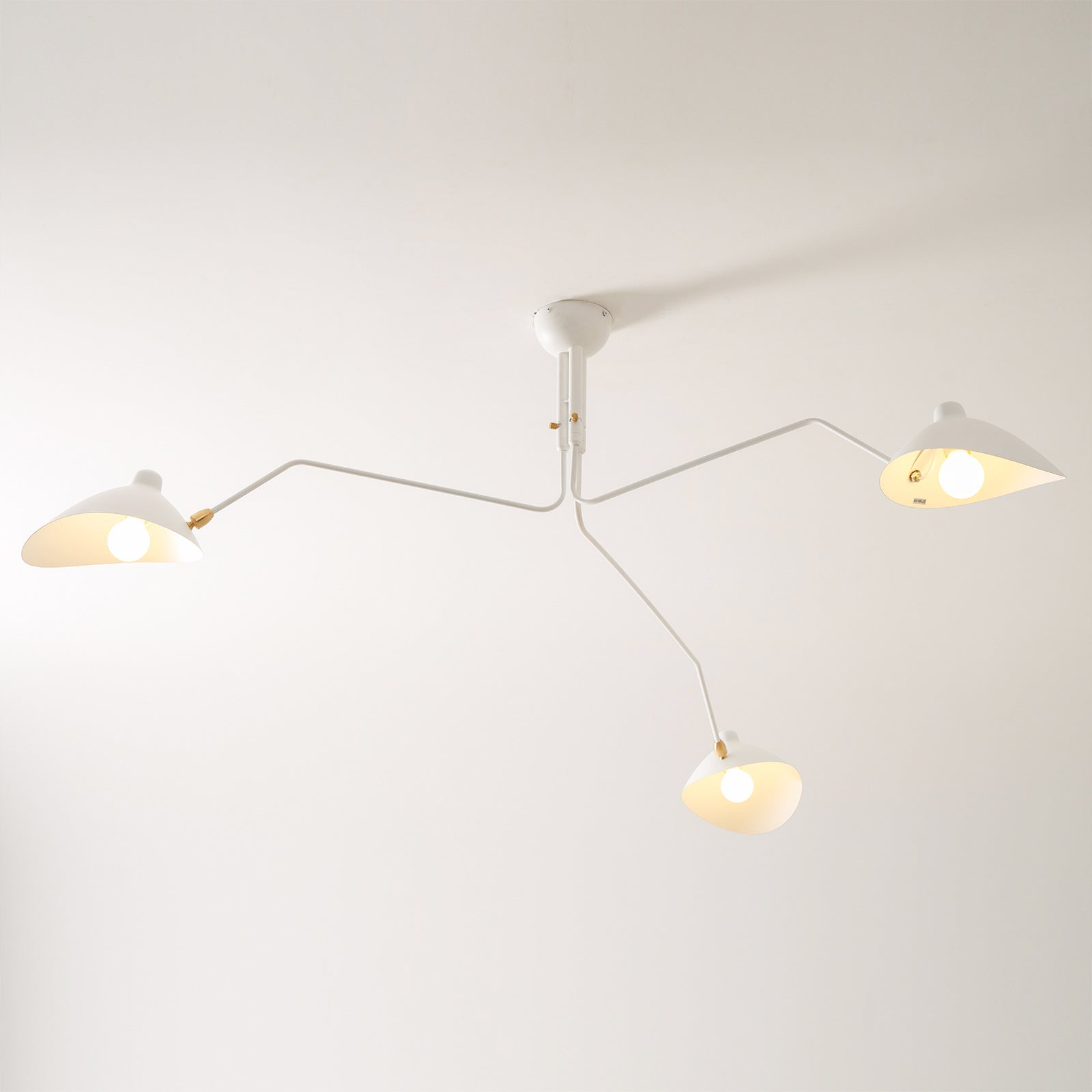 Wesley Minimalist Metal Ceiling Light Three Arm