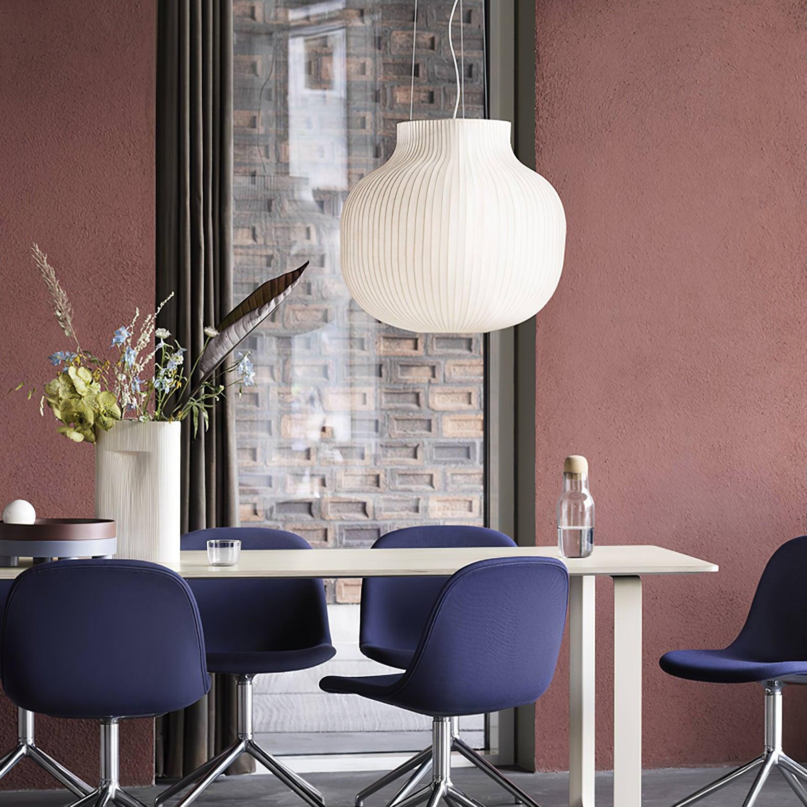 Teriivora Silk Ribbed Pendant Light
