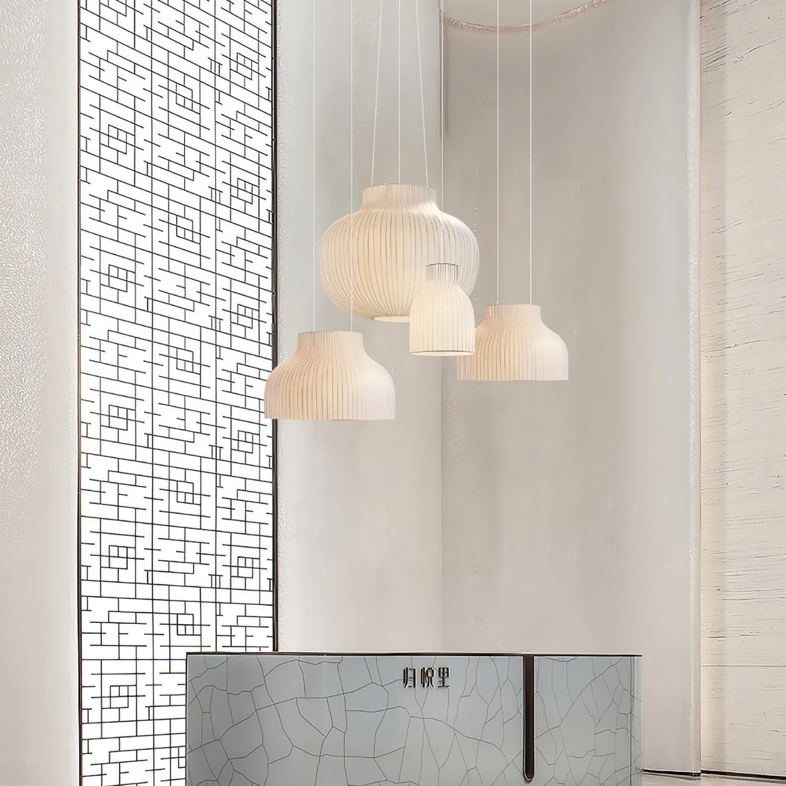 Teriivora Silk Ribbed Pendant Light