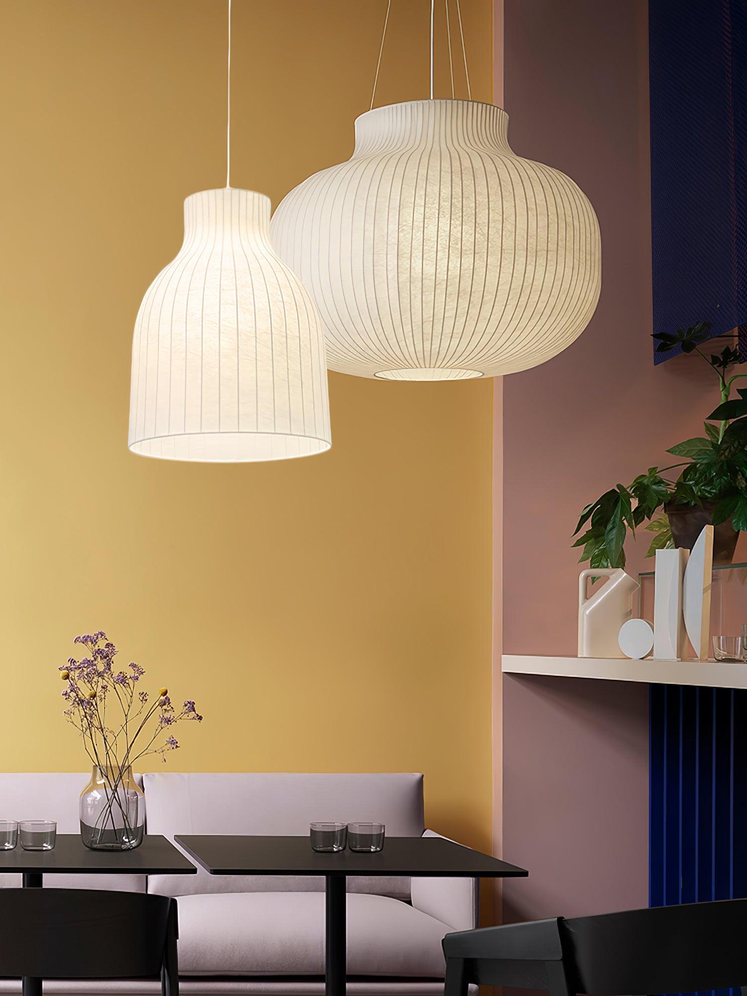 Teriivora Silk Ribbed Pendant Light