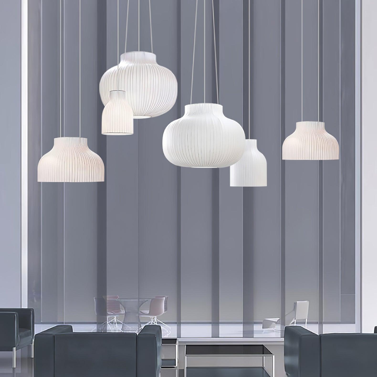 Teriivora Silk Ribbed Pendant Light