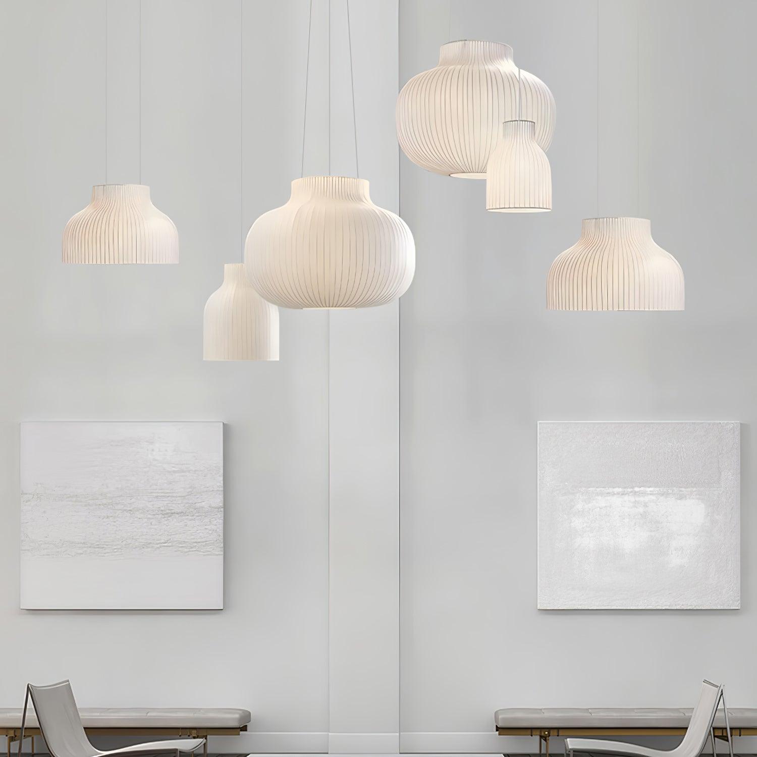 Teriivora Silk Ribbed Pendant Light