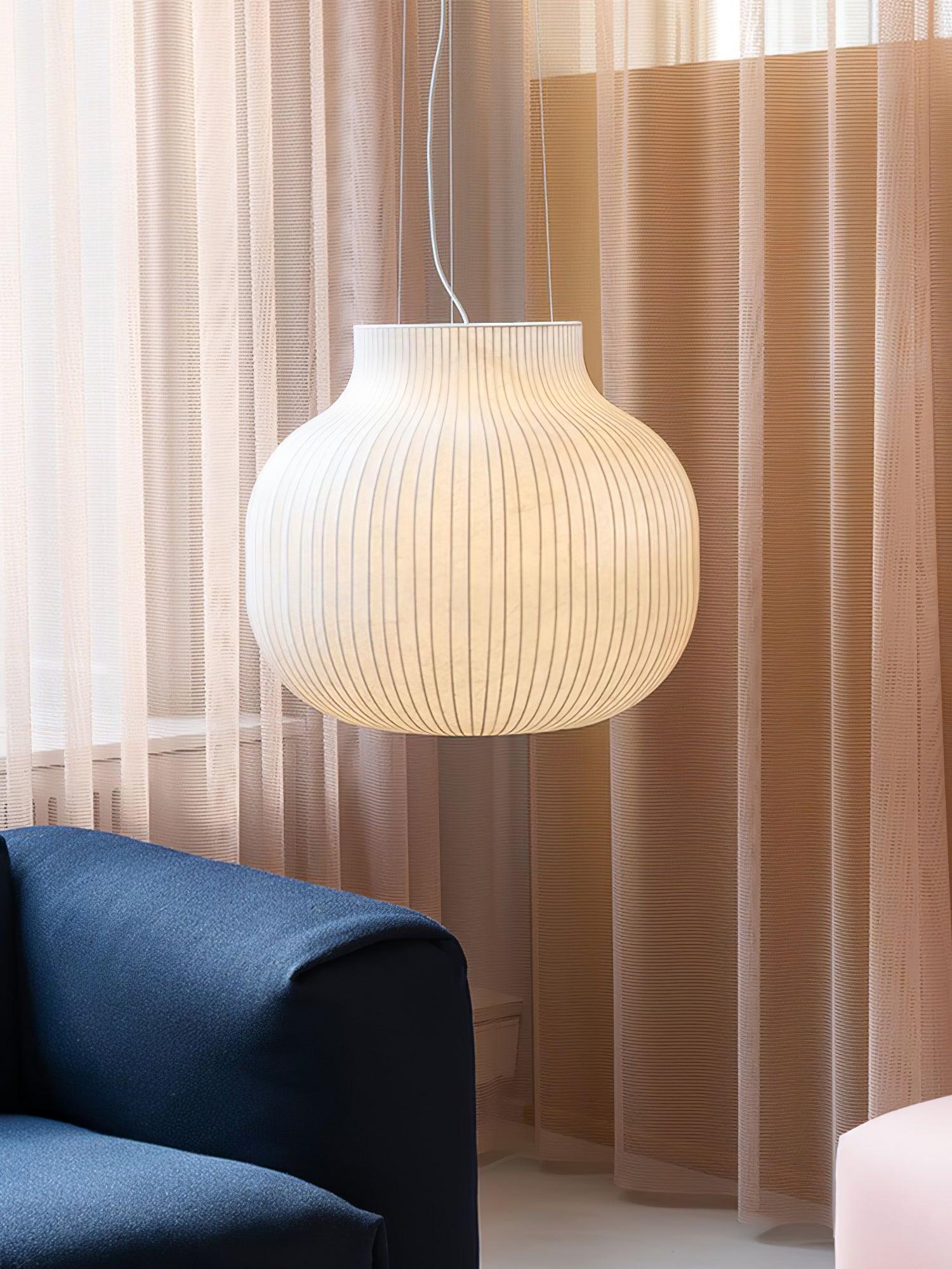 Teriivora Silk Ribbed Pendant Light