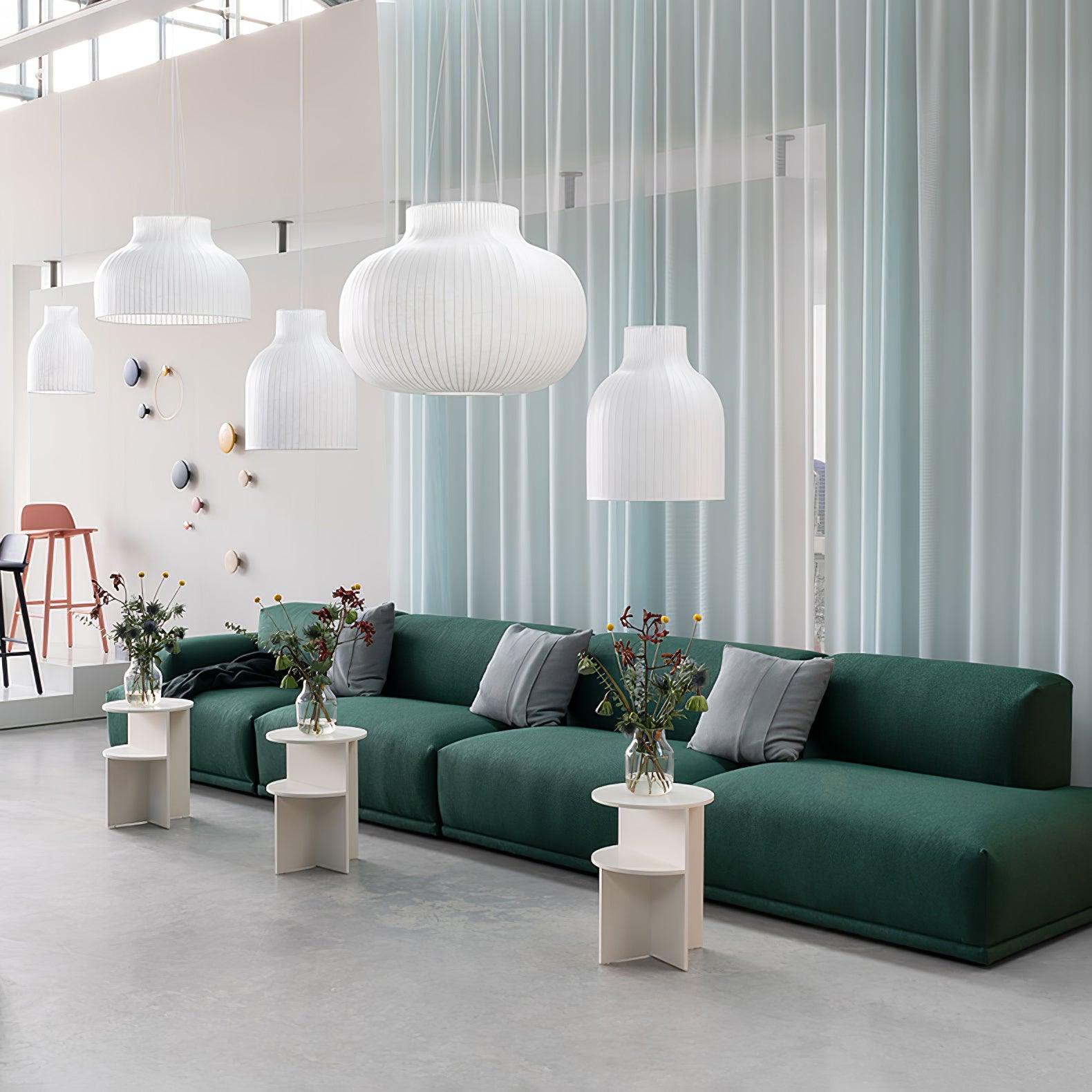 Teriivora Silk Ribbed Pendant Light