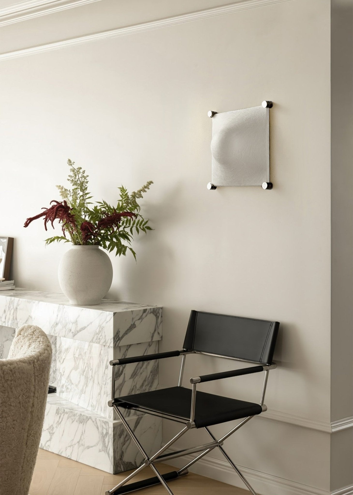 Panel Rustic Silk Wall Light