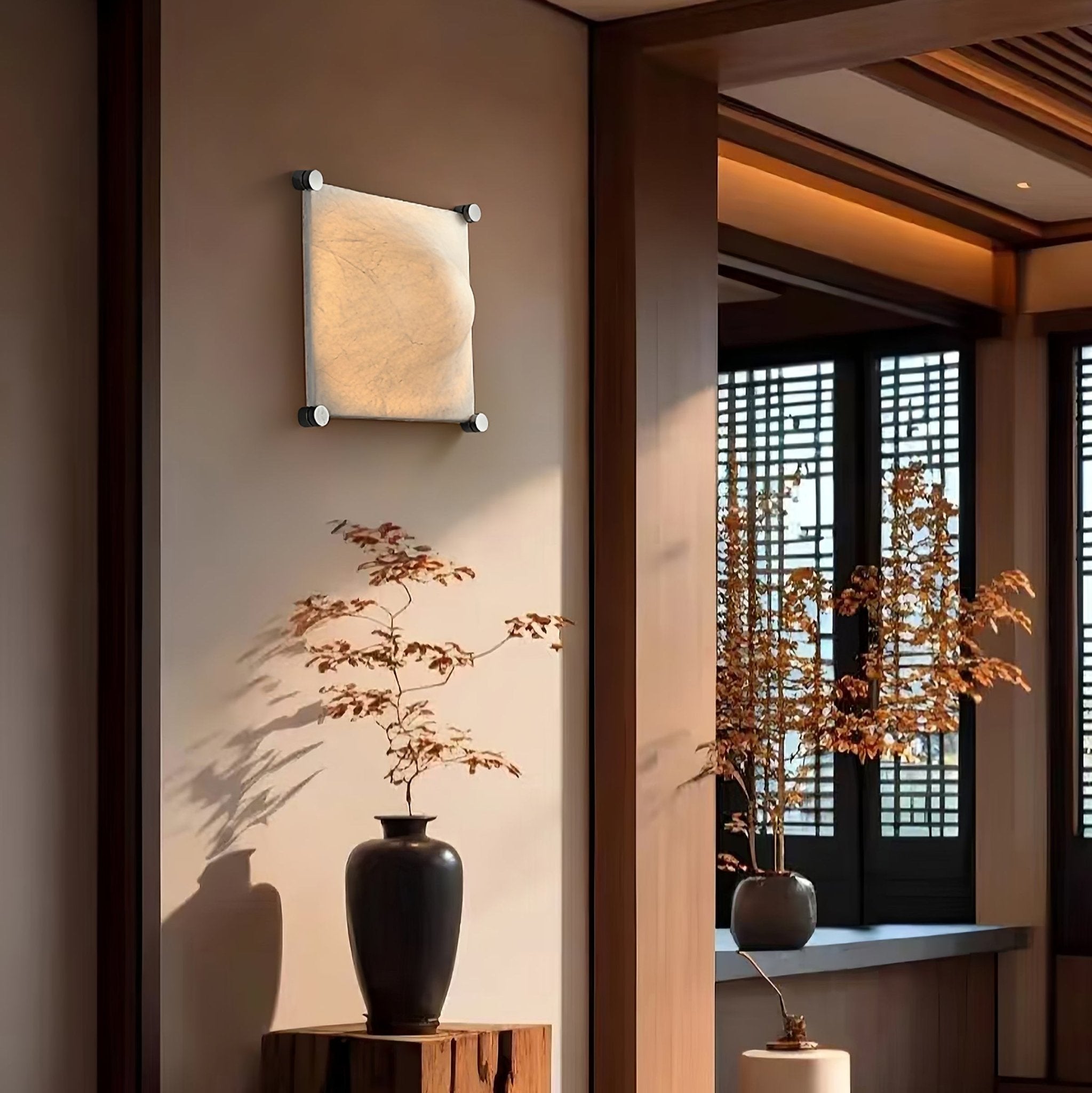 Panel Rustic Silk Wall Light