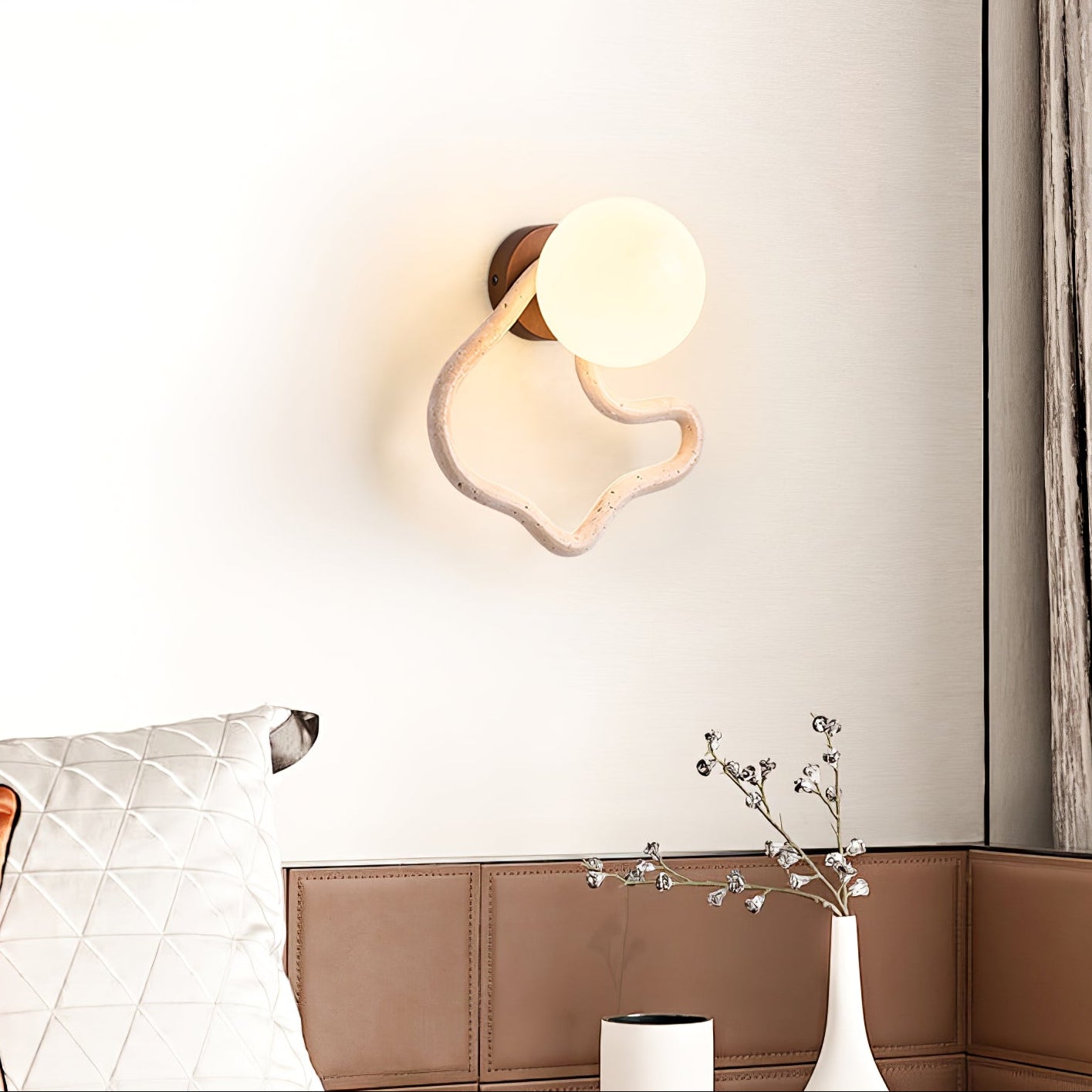 Cindor Travertine Wall Sconce
