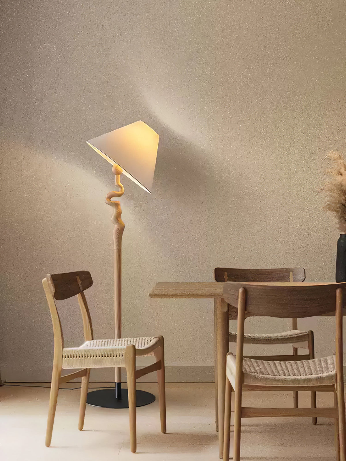 Avloril Artistic Wooden Floor Lamp