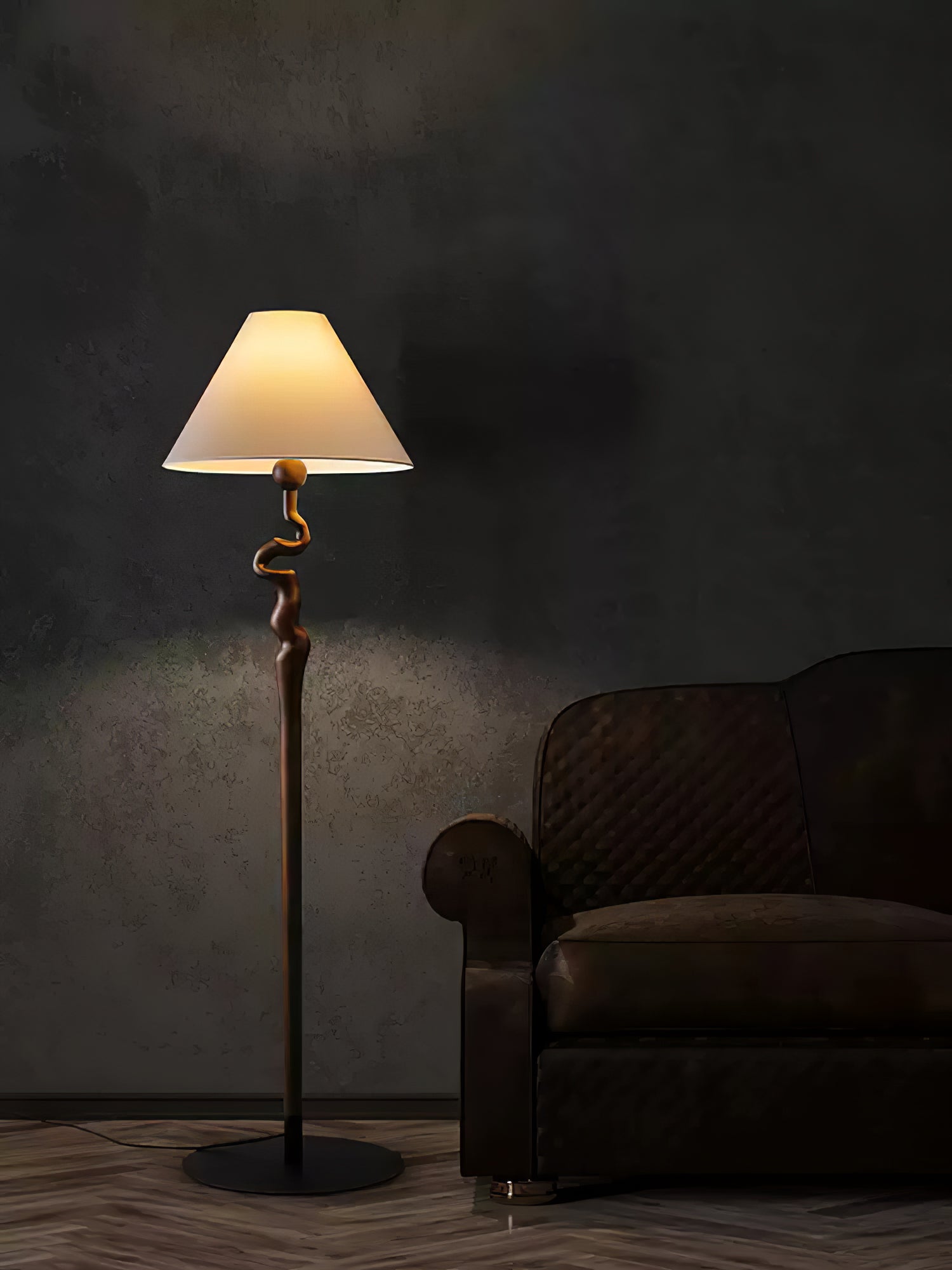 Avloril Artistic Wooden Floor Lamp