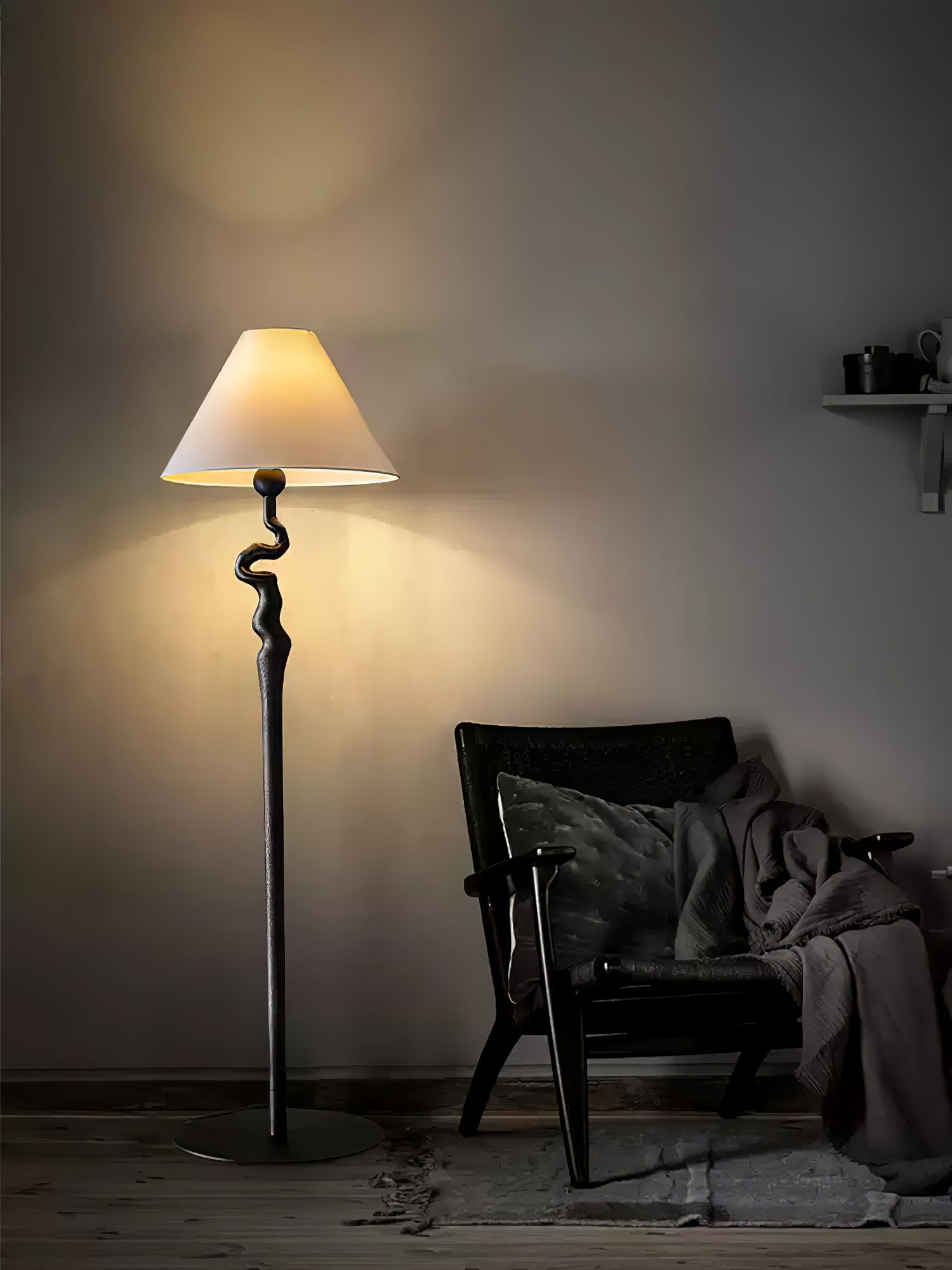 Avloril Artistic Wooden Floor Lamp
