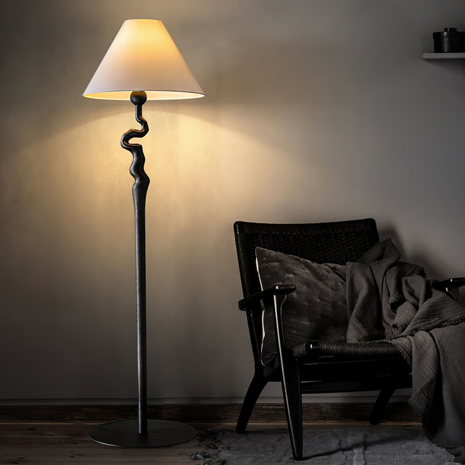 Avloril Artistic Wooden Floor Lamp