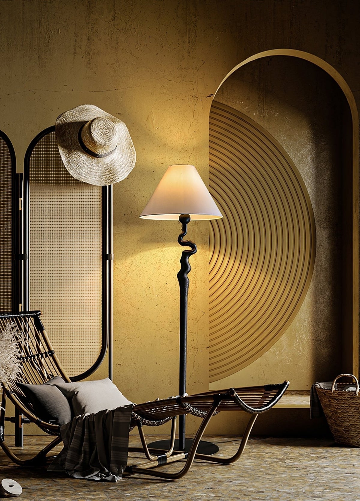 Avloril Artistic Wooden Floor Lamp