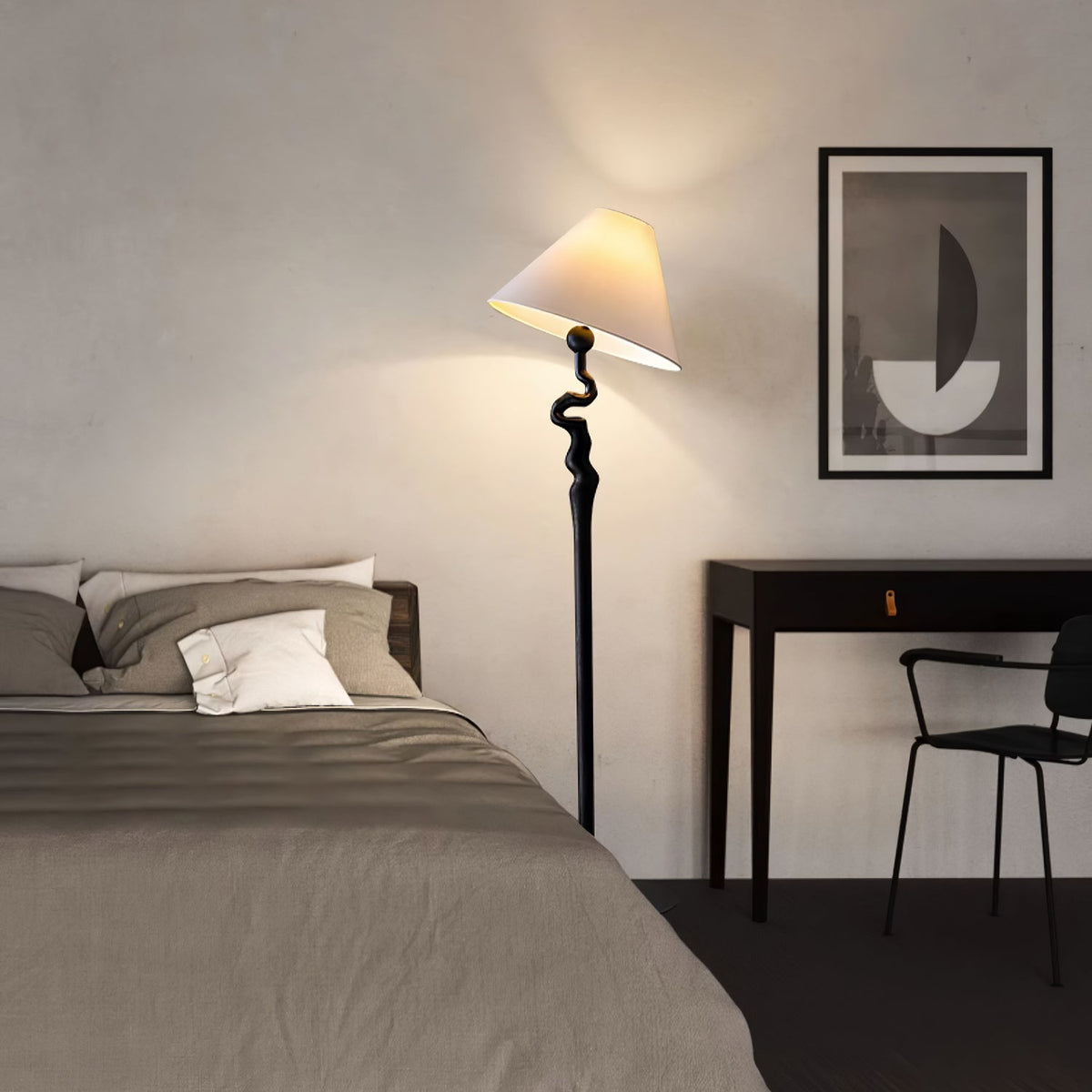 Avloril Artistic Wooden Floor Lamp