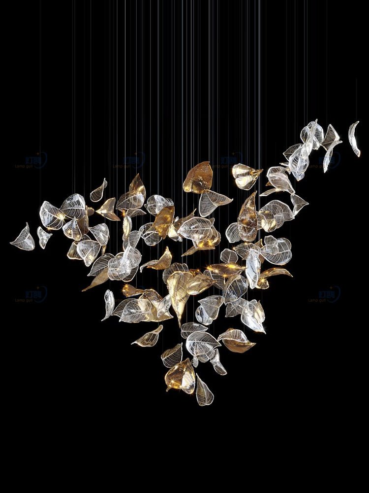 Darien Iridescent Leaf Pendant Light