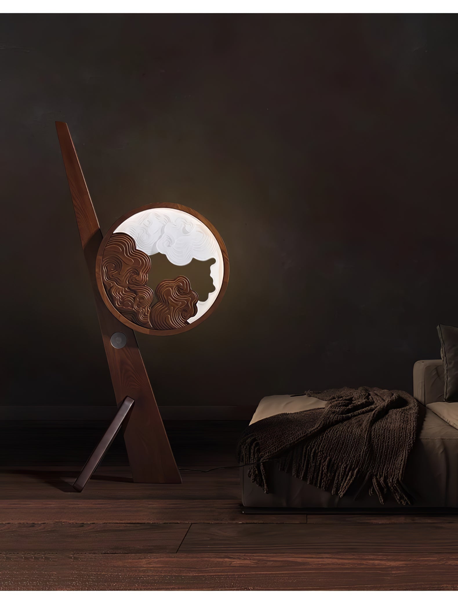 Cunoreth Rustic Wood Table Lamp