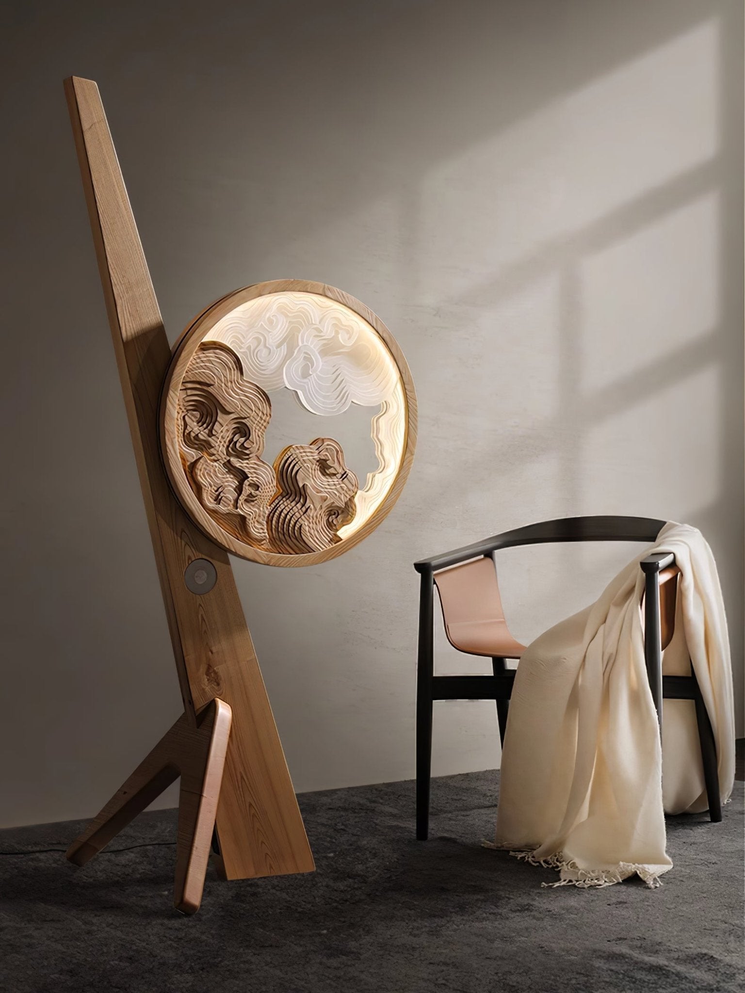 Cunoreth Rustic Wood Table Lamp