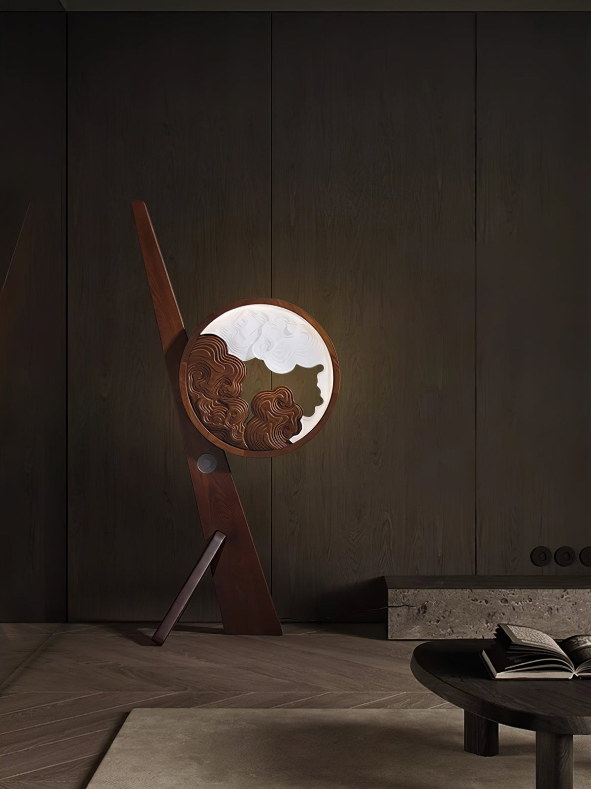 Cunoreth Rustic Wood Table Lamp