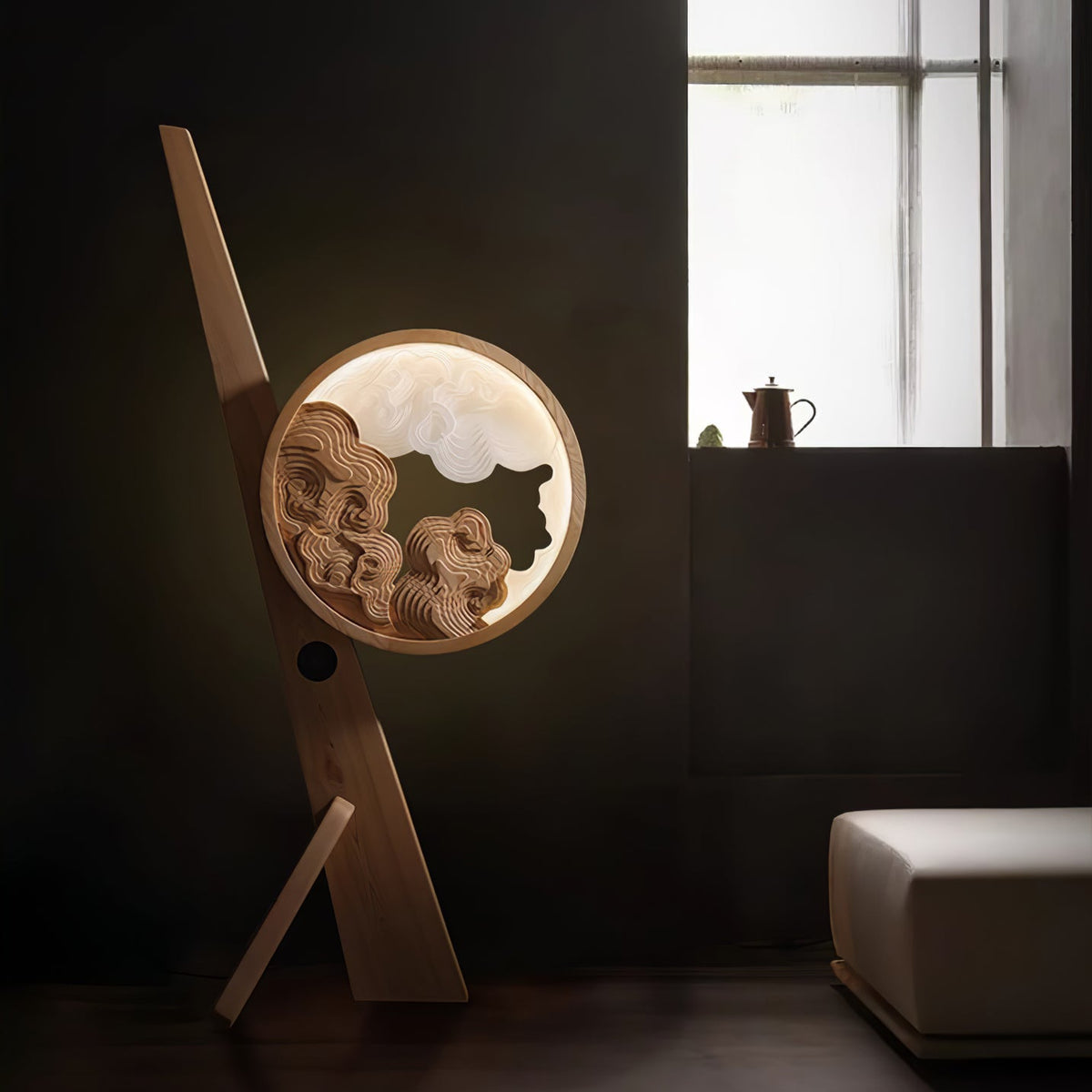 Cunoreth Rustic Wood Table Lamp