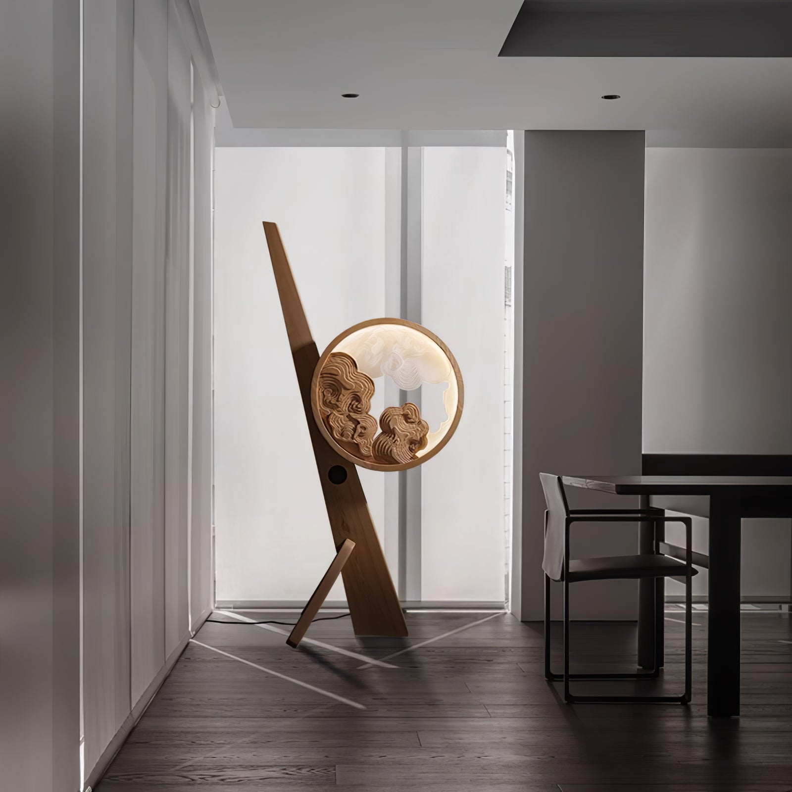 Cunoreth Rustic Wood Table Lamp