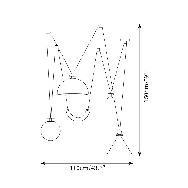 Covine Multi-Shape Adjustable Pendant Light - Neutral Decor