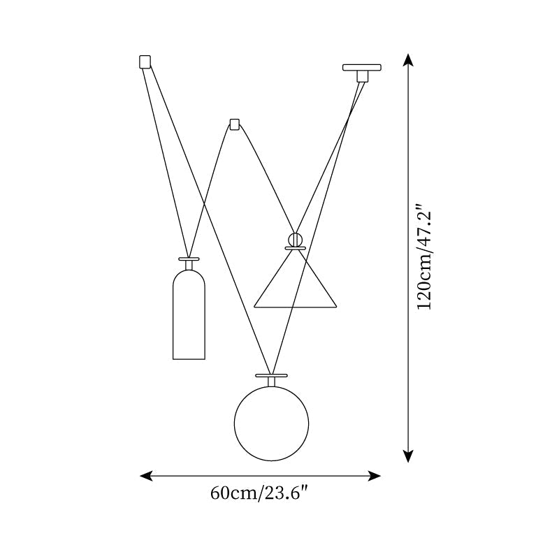 Covine Multi-Shape Adjustable Pendant Light - Neutral Decor