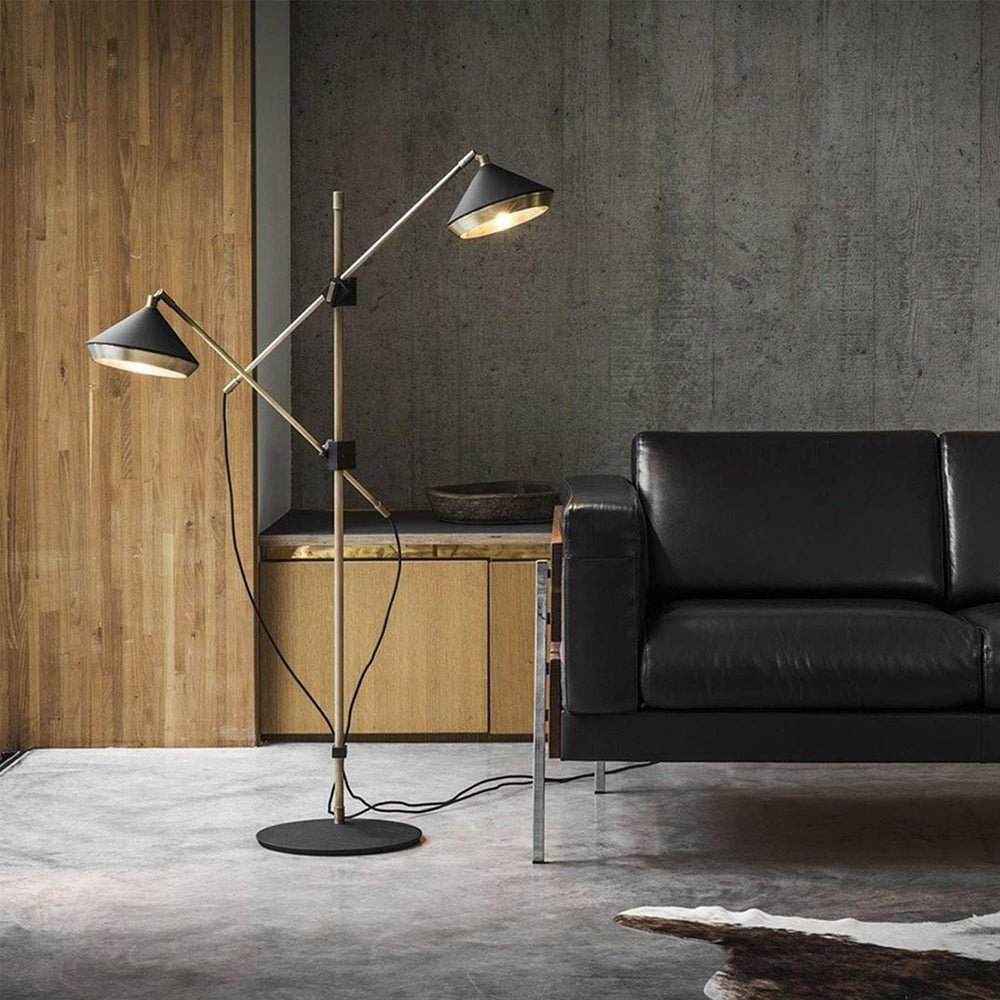 Mylirir Art Deco Brass Floor Lamp