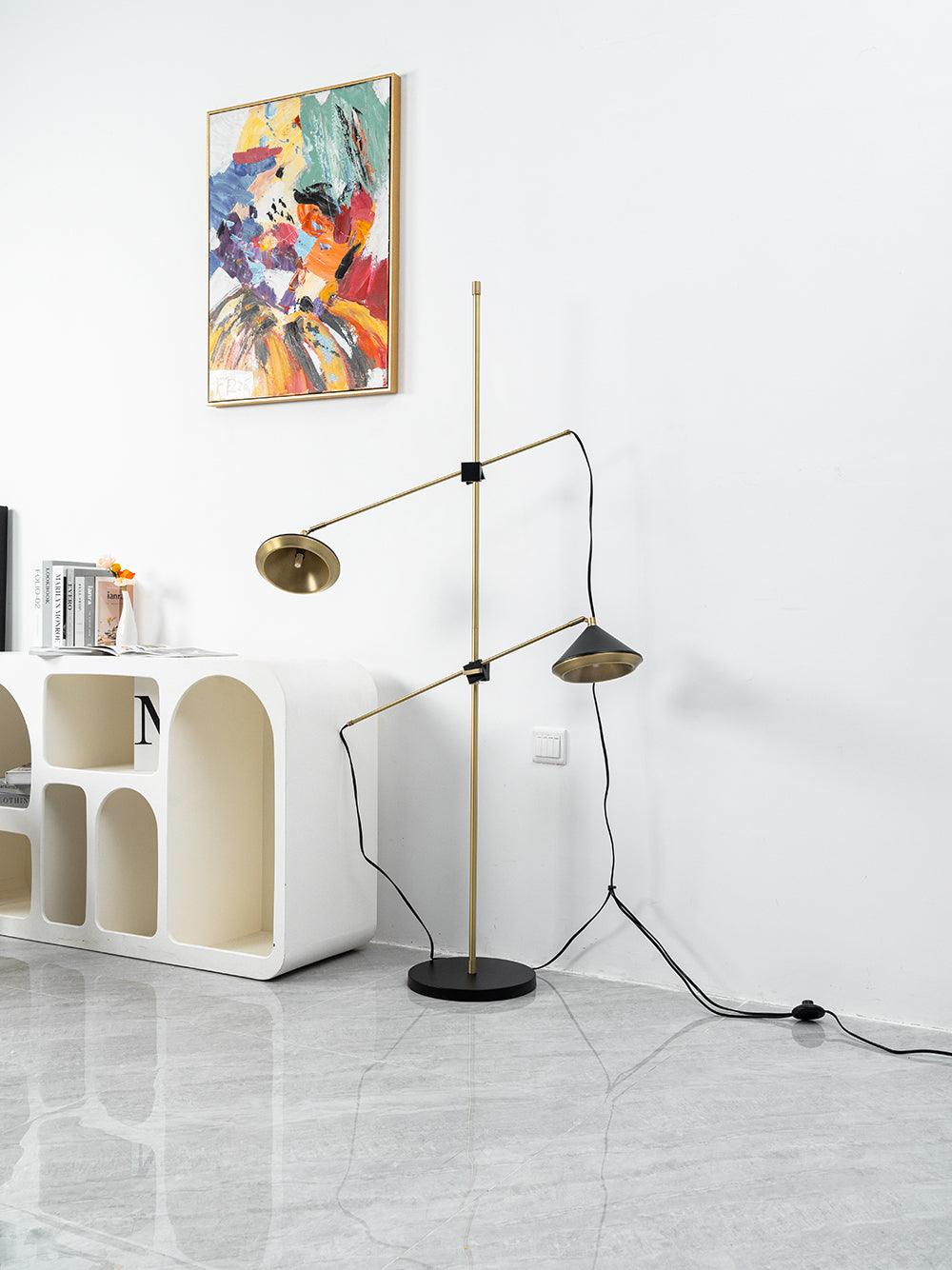 Mylirir Art Deco Brass Floor Lamp
