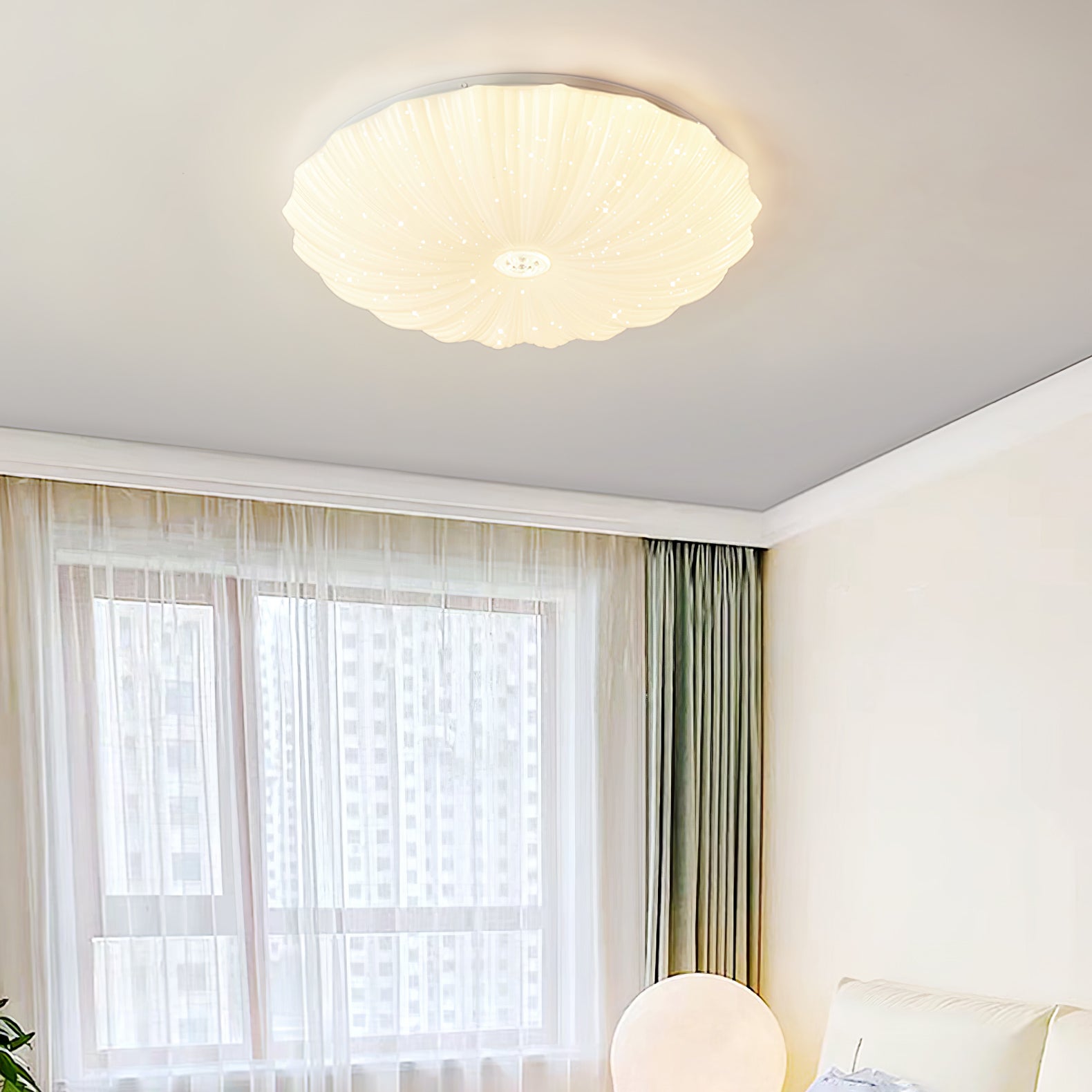 Maraira Nordic Art Shell Round Ceiling Lamp