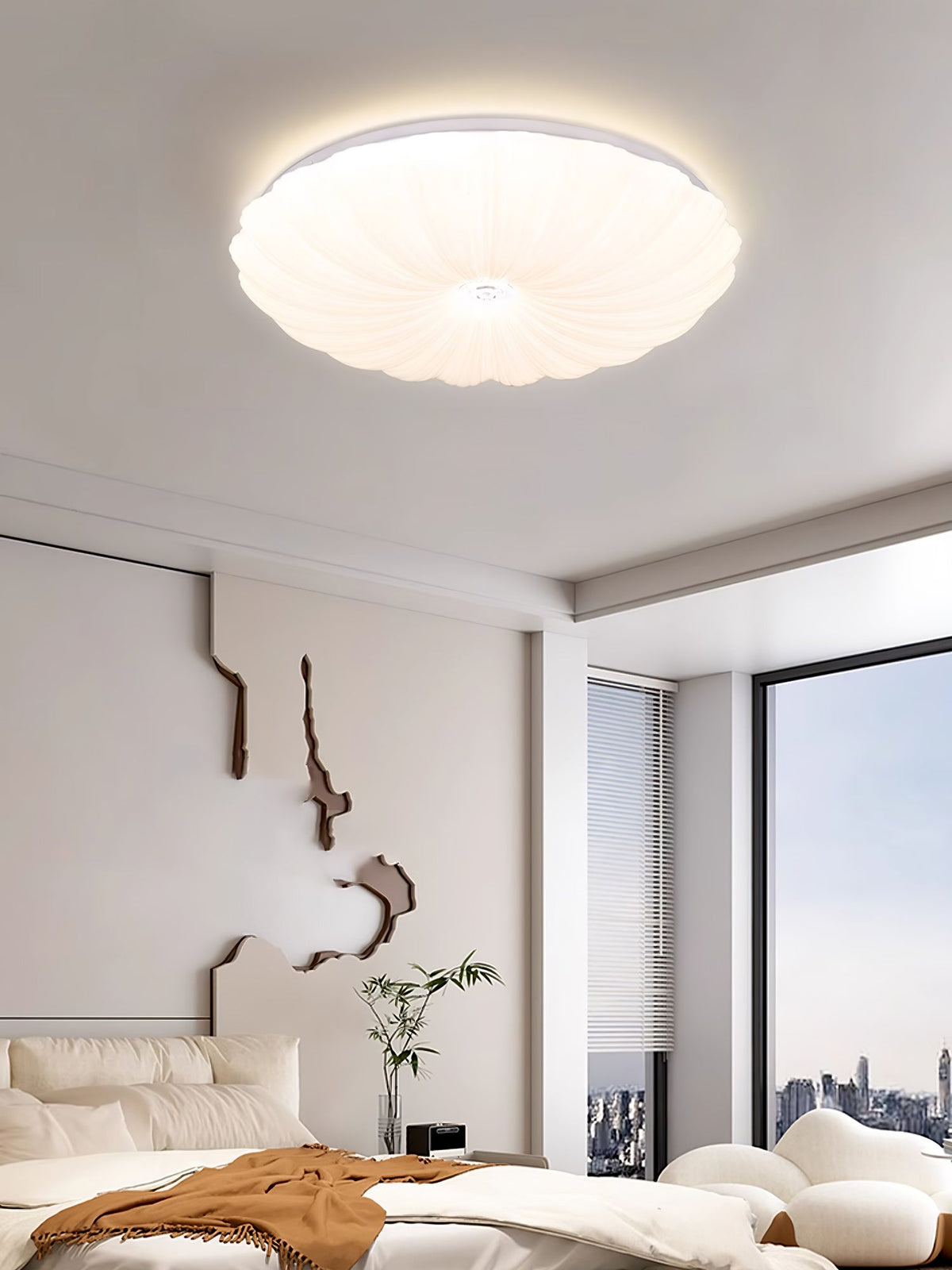 Maraira Nordic Art Shell Round Ceiling Lamp