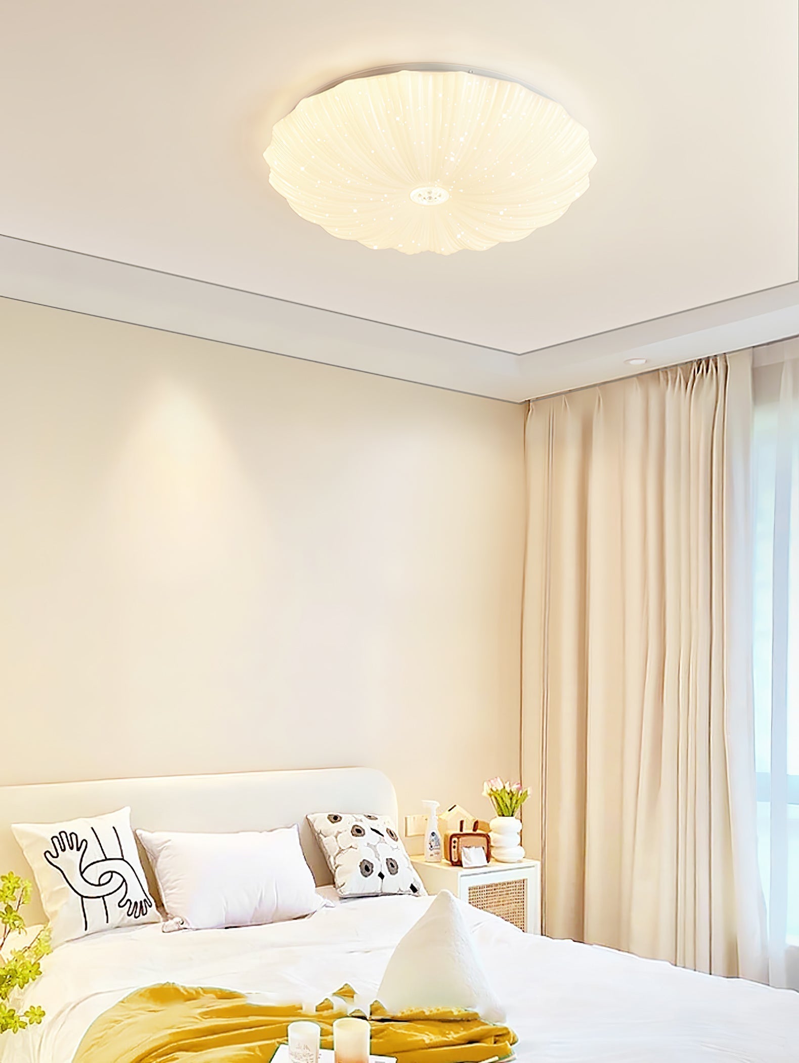 Maraira Nordic Art Shell Round Ceiling Lamp